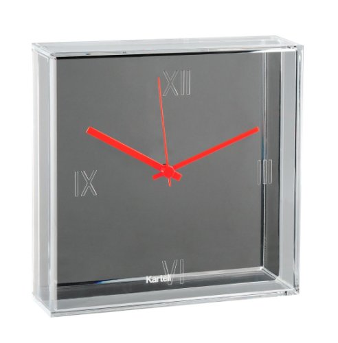 Ceas Kartell Tic&Tac design Philippe Starck & Eugeni Quitllet 30x30cm crom metalizat
