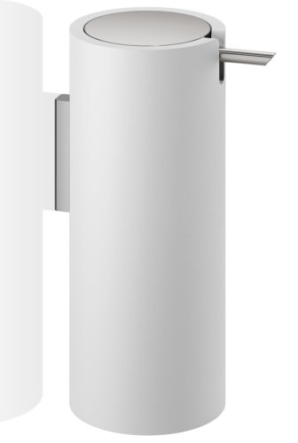Dozator sapun lichid Decor Walther Stone SSP de perete h 17cm alb-inox mat
