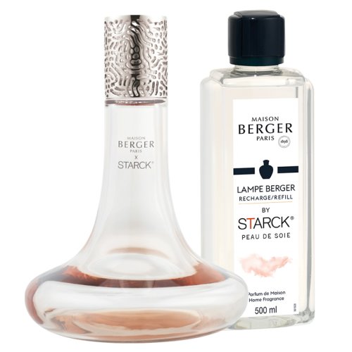 Maison Berger - Set lampa catalitica berger starck rose cu parfum peau de soie