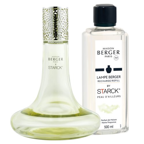 Maison Berger - Set lampa catalitica berger starck verte cu parfum peau d\'ailleurs