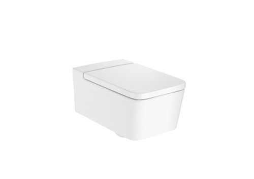 Vas WC suspendat Roca Inspira Square Rimless 370x560cm alb
