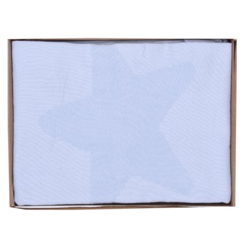 Pled Tricotat Pentru Patut Si Carucior Bumbac Organic Bleu KityKate S70804 Bleu