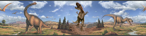 York Wallcoverings - Bordura dinosaurs | 12,7 x 4,57 cm