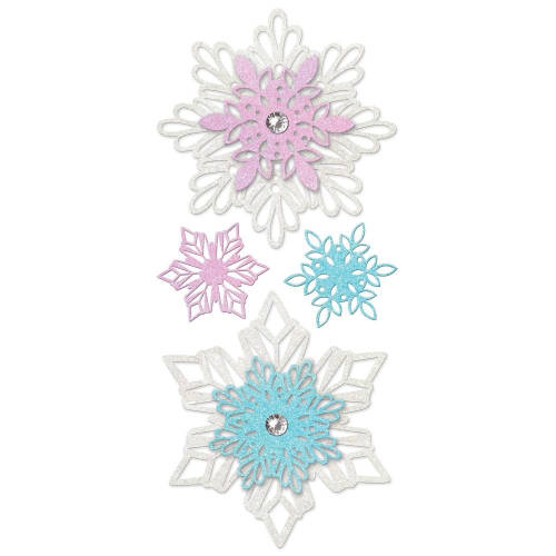 York Wallcoverings - Ornamente frozen snowflakes | 12,1 cm x 26,6 cm | emb0021scs