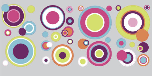York Wallcoverings - Sticker decorativ crazy dots | 4 colite de 25,4 cm x 45,7 cm