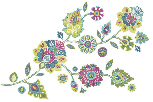 York Wallcoverings - Sticker gigant boho floral | 111,8 x 81,3 cm