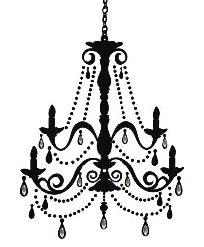 York Wallcoverings - Sticker gigant chandelier | 63,5 cm x 91,4 cm