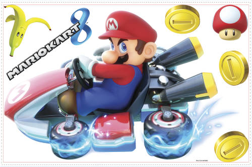 Sticker gigant Mario Kart 8 | 66,6 cm x 45,7 cm