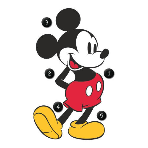 York Wallcoverings - Sticker gigant mickey mouse | 52 cm x 88,9 cm