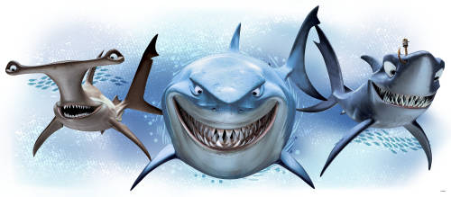 York Wallcoverings - Sticker gigant rechinii - in cautarea lui nemo | 1 colita de 45,7 cm x 101,6 cm