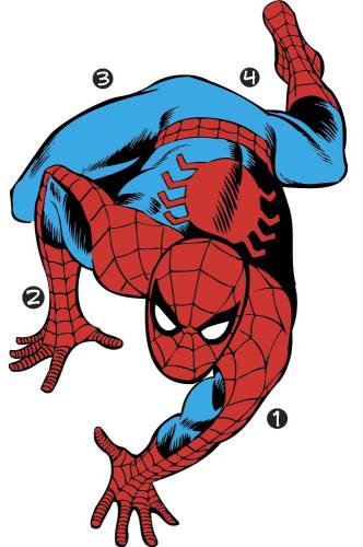 York Wallcoverings - Sticker gigant spiderman comic | 54,6 x 87,6 cm