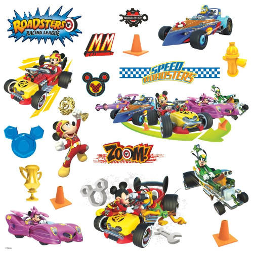 York Wallcoverings - Sticker mickey and the roadsters | 4 colite de 22,8 x 44,1 cm