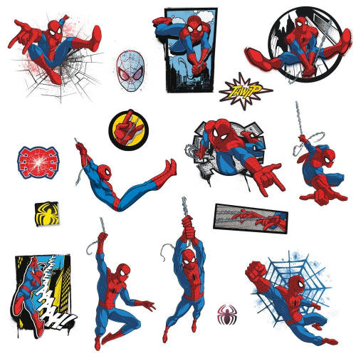 York Wallcoverings - Sticker ultimate spiderman comic | 4 colite de 10,1 x 45,7 cm