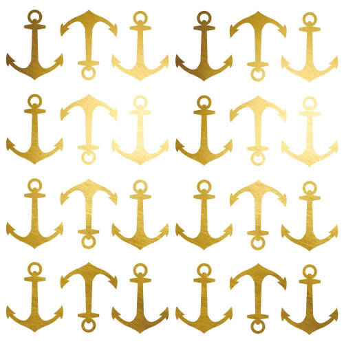 York Wallcoverings - Stickere mini anchor cu folie lucioasa | 2 colite de 22,8 cm x 44,1 cm
