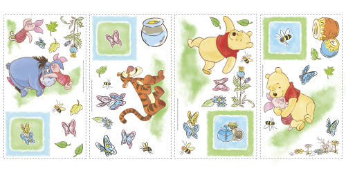 York Wallcoverings - Stickere toddler - winnie the pooh | 4 colite de 25,4 cm x 45,7 cm