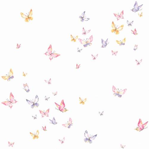 York Wallcoverings - Tapet watercolor butterflies | ki0526