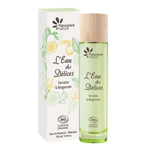 Apa de parfum cu verbina si bergamota L'Eau des Delices Fleurance Nature, bio, 50ml