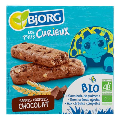 Batoane cookies cu ciocolata pentru copii Bjorg, bio, 140 g