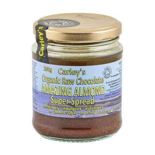 Carley's Organic - Crema tartinabila cu ciocolata si migdale raw bio 250g