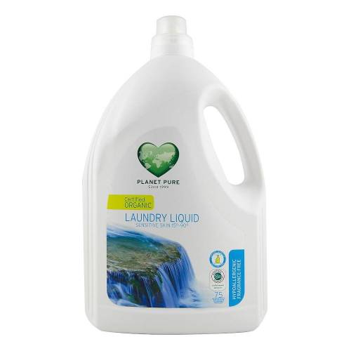 Detergent de rufe hipoalergenic fara parfum Planet Pure bio, 3 l