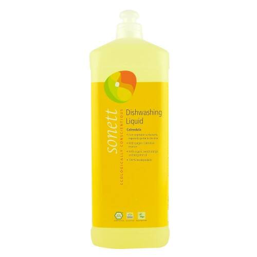 Detergent lichid pentru spalat vase, cu galbenele, Sonett, 1 l, bio