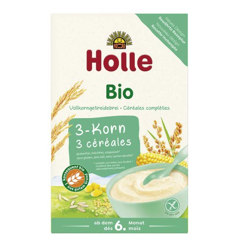 Porridge din 3 cereale integrale Holle, bio, 250 g