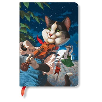 Agendă Paperblanks Cat and the Fiddle, 12 x 17 cm