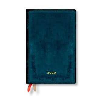 Agendă pentru anul 2020, cu copertă tare Paperblanks Calypso, 368 file, albastru