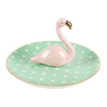 Bol din ceramică pentru bijuterii Sass & Belle Tropical Flamingo