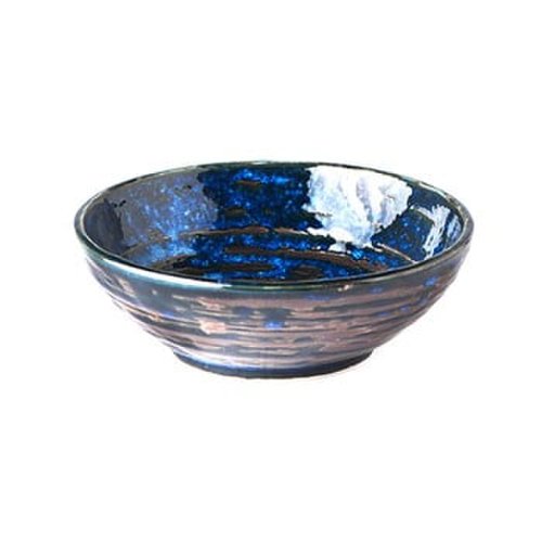 Bol mic din ceramică MIJ Copper Swirl, ø 13 cm, albastru