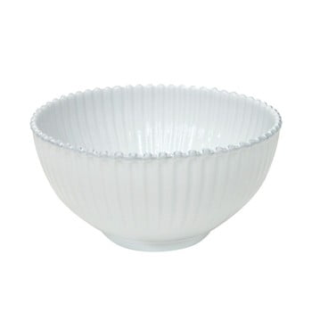 Bol pentru salată din gresie ceramică Costa Nova Pearl, ⌀  27 cm, alb