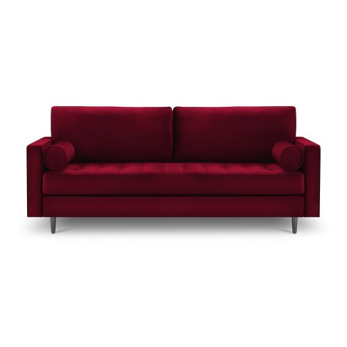 Canapea din catifea Milo Casa Santo, 219 cm, roșu