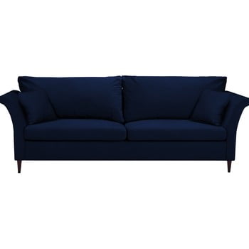 Canapea extensibilă cu 3 locuri și spațiu pentru depozitare Mazzini Sofas Pivoine, albastru