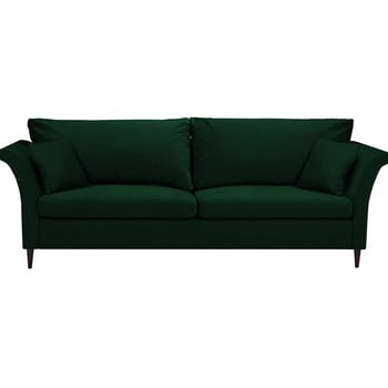 Canapea extensibilă cu 3 locuri și spațiu pentru depozitare Mazzini Sofas Pivoine, verde