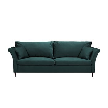 Canapea extensibilă cu 3 locuri și spațiu pentru depozitare Mazzini Sofas Pivoine, verde albastru