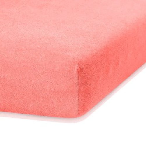 Cearceaf elastic AmeliaHome Ruby, 200 x 120-140 cm, roz corai