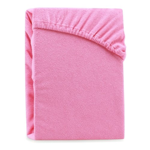 Cearșaf elastic pentru pat dublu AmeliaHome Ruby Siesta, 200-220 x 200 cm, roz