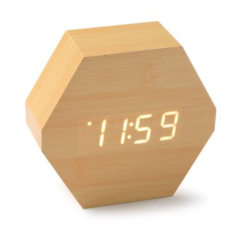 Ceas LED din lemn de bambus Versa Table Clock