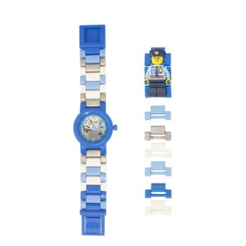 Ceas pentru copii cu figurină LEGO® City Police Officer