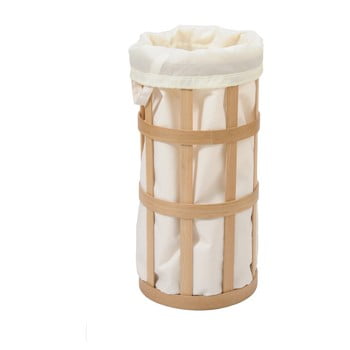 Coș de rufe Wireworks Cage, alb cu sac alb