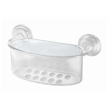 Coș transparent cu ventuză iDesign Shower Basket