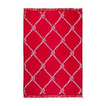 Cihan Bilisim Tekstil - Covor reversibil rope, 140 x 215 cm, roșu - alb