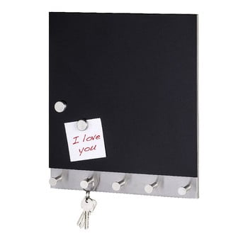 Cuier magnetic pentru haine cu tablă de scris Wenko Black Big, 30 x 34 cm