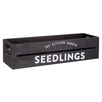 Cutie din lemn pentru condimente și flori Premier Housewares Seedligngs, 15 x 45 cm, negru