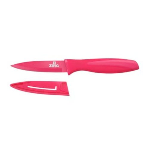 Cuțit cu apărătoare pentru tăiș Premier Housewares Zing, 8,9 cm, roz