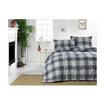 Eponj Home - Cuvertură matlasată pentru pat dublu country harmony black, 195 x 215 cm