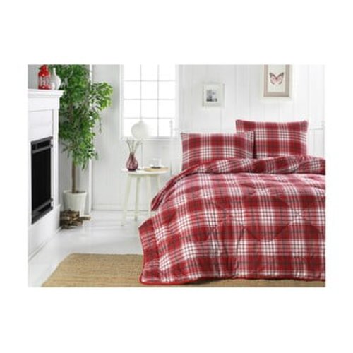 Eponj Home - Cuvertură matlasată pentru pat dublu country harmony red, 195 x 215 cm
