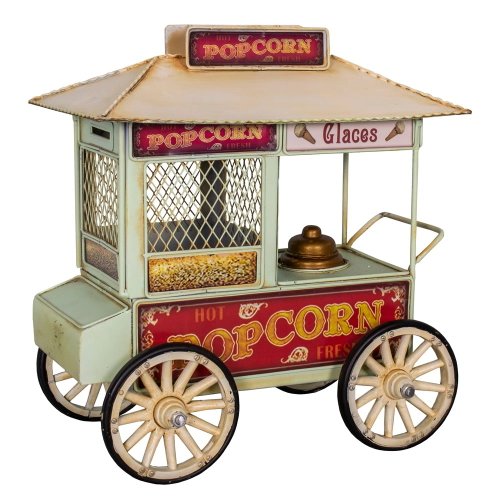 Decorațiune mică din metal Popcorn Cart – Antic Line