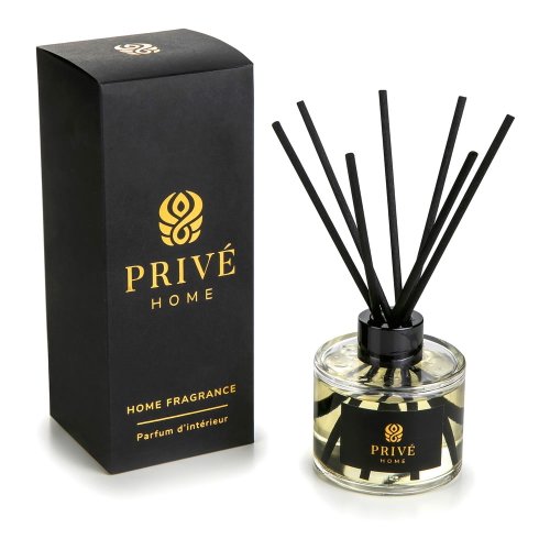 Difuzor de parfum cu bețișoare Privé Home Safran - Ambre Noir, 120 ml