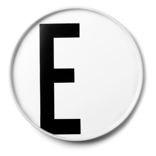 Farfurie desert din porțelan Design Letters E, ø 21,5 cm, alb